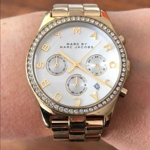 Marc by Marc Jacobs gold watch with diamonds